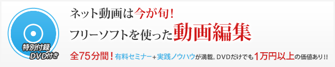 ネット動画は今が旬！フリーソフトを使った動画編集　特別付録DVD付き